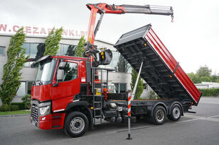 RENAULT T460 6x2 Euro6 / 3-way TIPPER / Crane Palfinger PK13002A 6t autodizalica