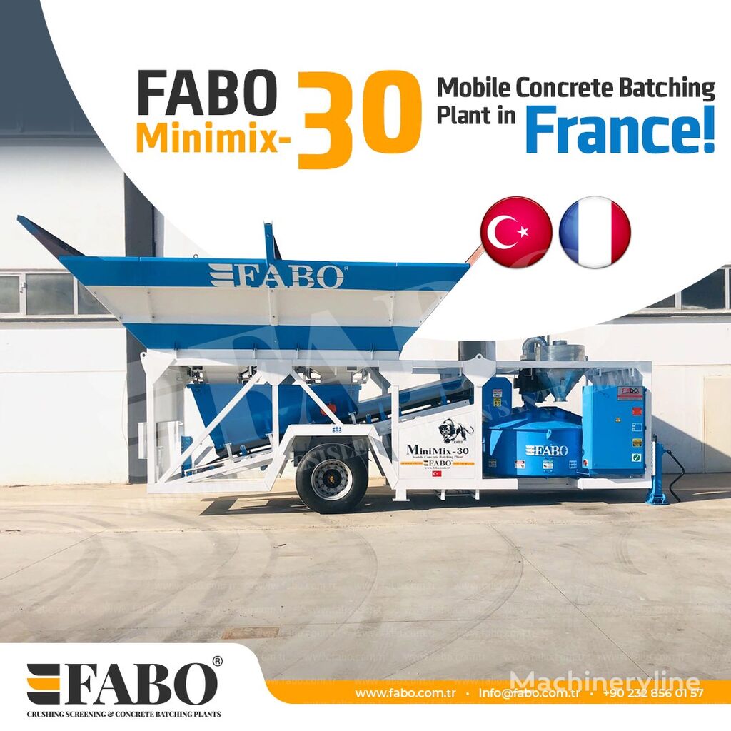 nova FABO Minimix-30 Mobilnyy Kompaktnyy Betonnyy Zavod betonara