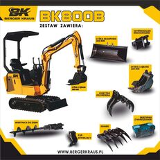 novi Berger Kraus Mini Excavator BK800B with FULL equipment mini bager